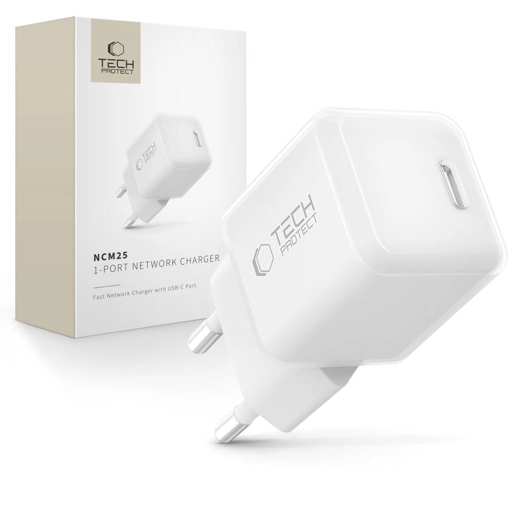 Ładowarka sieciowa NCM25 USB-C PD 25W – biała Ładowarka sieciowa NCM25 USB-C PD 25W – biała