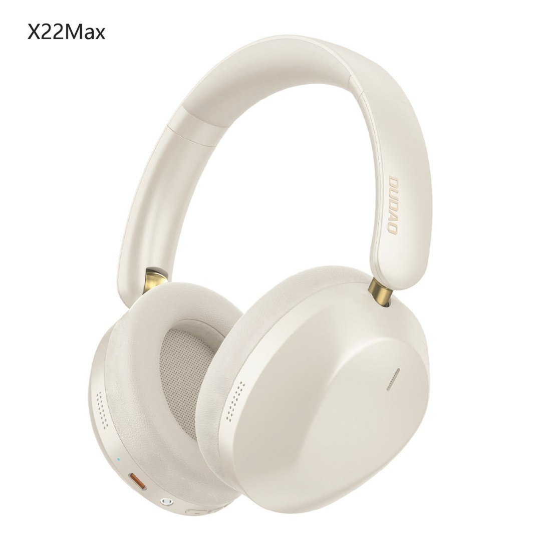 Słuchawki bezprzewodowe nauszne X22 Max Bluetooth ANC – beżowe