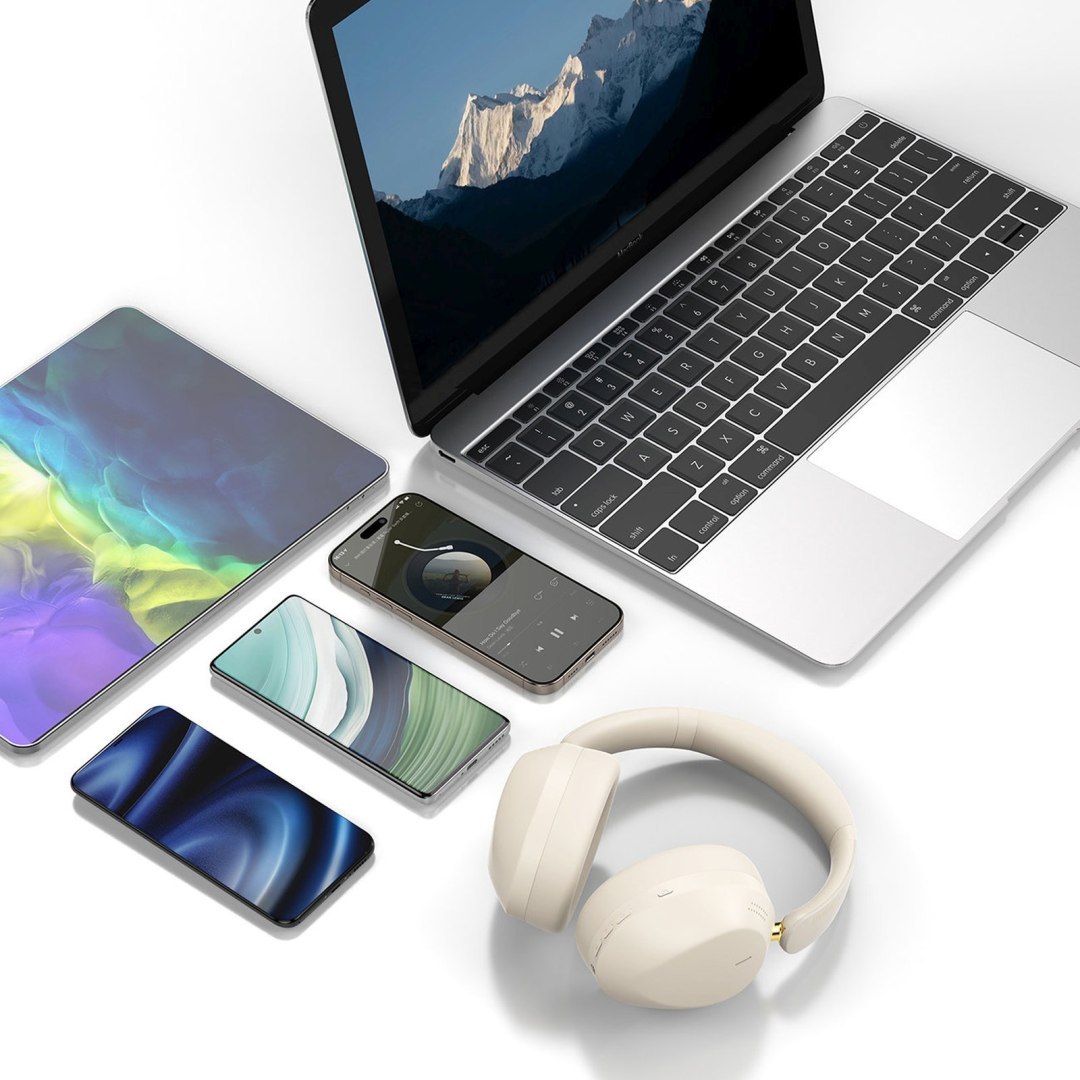 Słuchawki bezprzewodowe nauszne X22 Max Bluetooth ANC – beżowe Słuchawki bezprzewodowe nauszne X22 Max Bluetooth ANC – beżowe