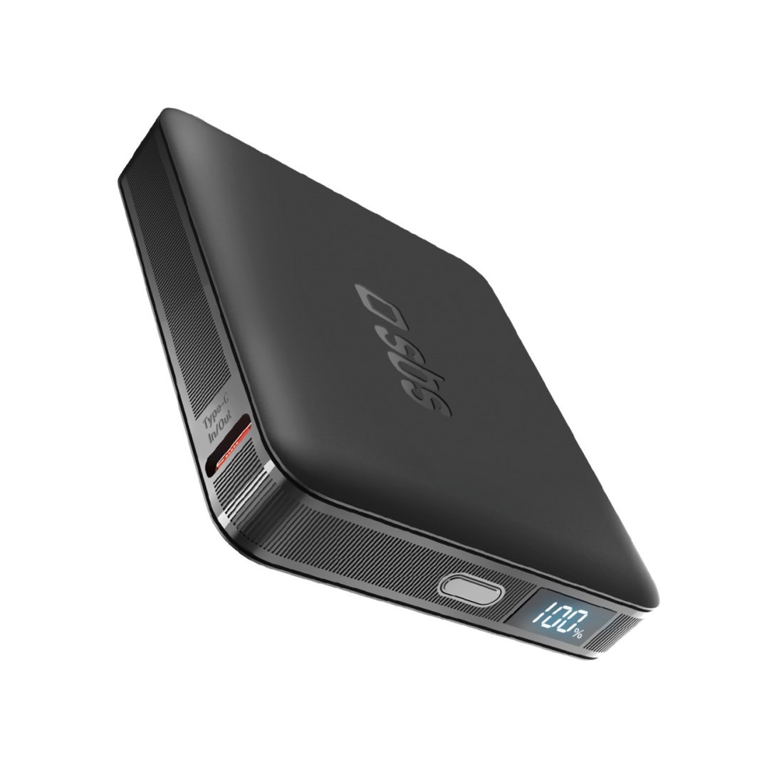 Powerbank z wyświetlaczem LCD 5000mAh USB-C 10W – czarny Powerbank z wyświetlaczem LCD 5000mAh USB-C 10W – czarny