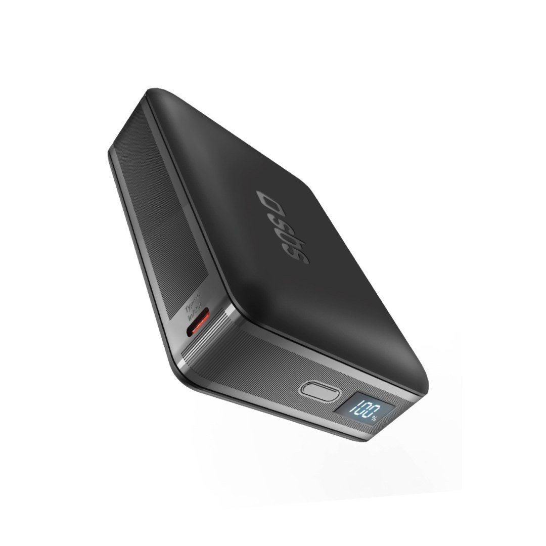 Powerbank z wyświetlaczem LCD 10000mAh USB-C 30W – czarny Powerbank z wyświetlaczem LCD 10000mAh USB-C 30W – czarny