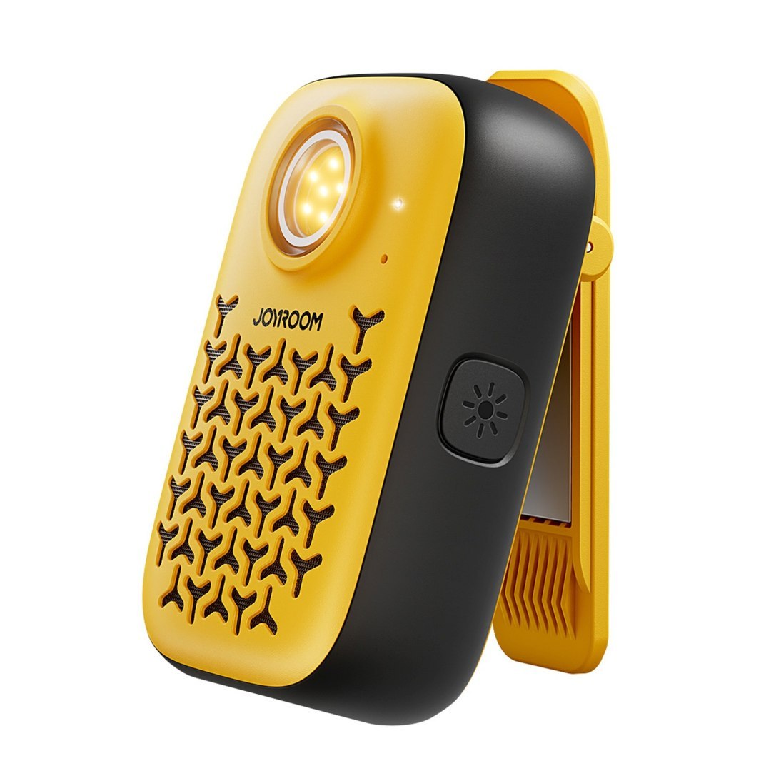 Głośnik przenośny z latarką magnesem klipsem Bluetooth IP67 – żółty