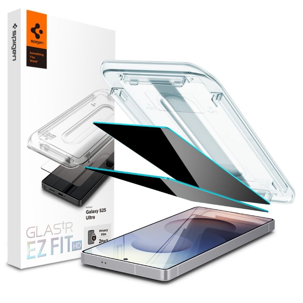 Szkło prywatyzujące z aplikatorem na Samsung Galaxy S25 Ultra Glas.TR Ez Fit Privacy – 2 szt.