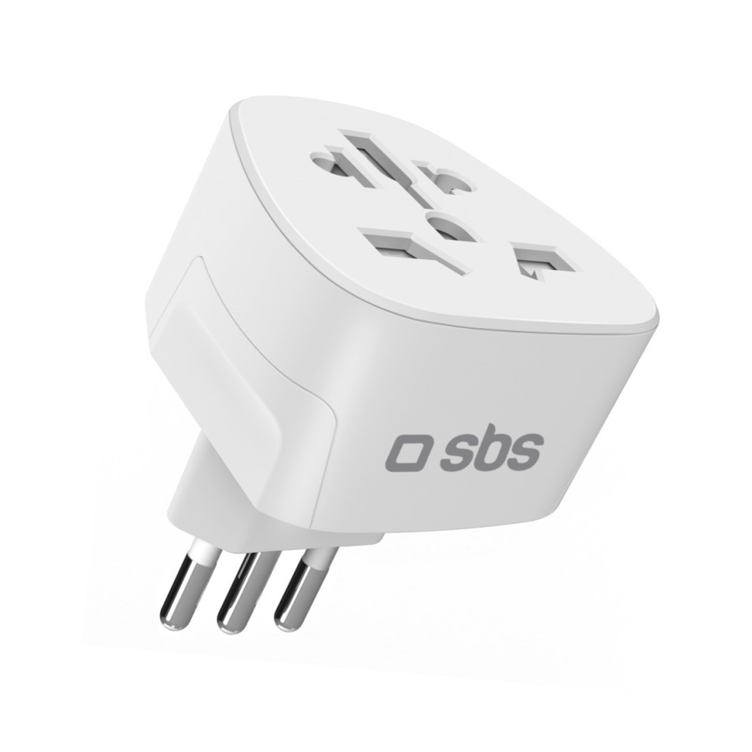 Adapter sieciowy podróżny IT Włochy – biały