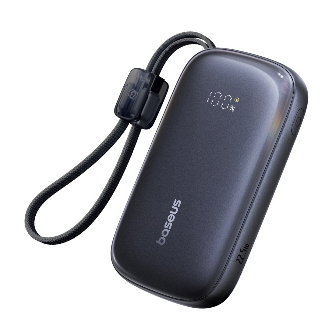 Powerbank 20000mAh 22.5W z wyświetlaczem kablem EnerFill FC21 Qpow 3 Ultra – czarny Powerbank 20000mAh 22.5W z wyświetlaczem kablem EnerFill FC21 Qpow 3 Ultra – czarny