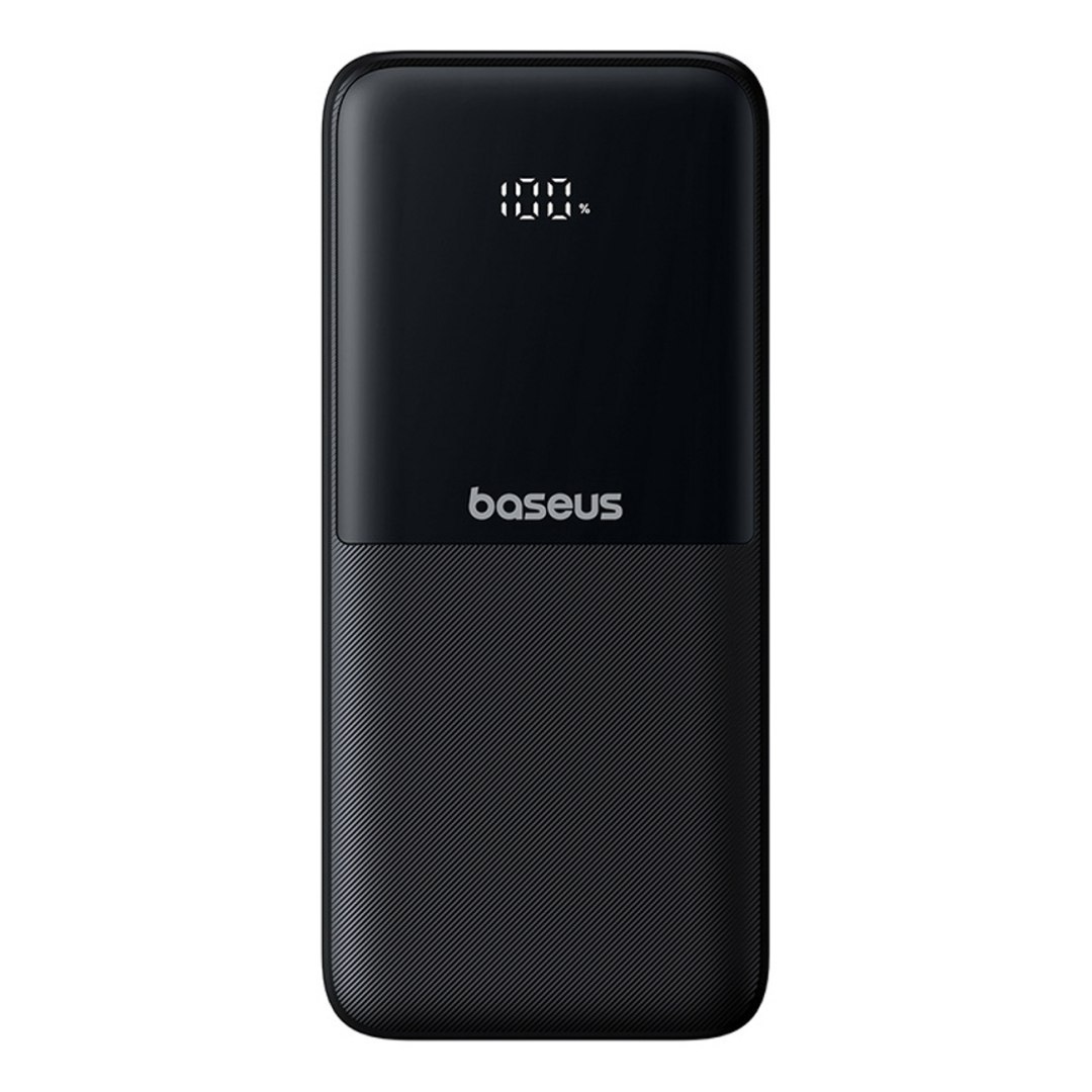 Powerbank 10000mAh 22.5W z wyświetlaczem kablami USB-C iPhone Lightning Lipow – czarny