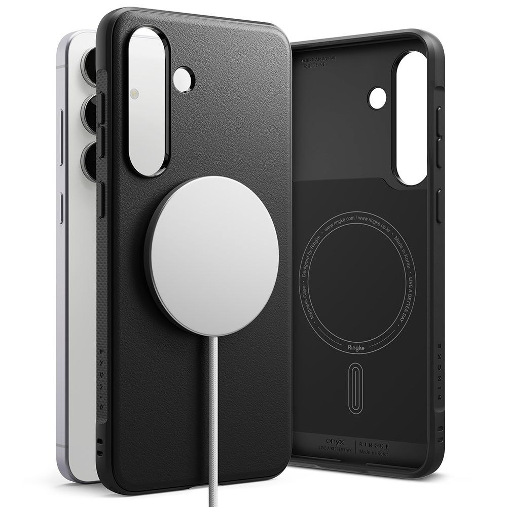 Etui plecki case do Samsung Galaxy S25 FE Onyx Magnetic MagSafe – czarne Etui plecki case do Samsung Galaxy S25 FE Onyx Magnetic MagSafe – czarne