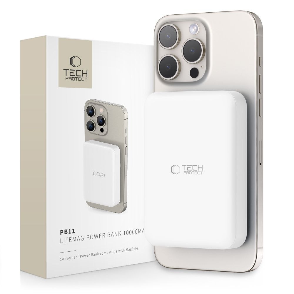 Powerbank magnetyczny 10000mAh LifeMag PB11 MagSafe 15W USB-C z kablem USB-C Powerbank magnetyczny 10000mAh LifeMag PB11 MagSafe 15W USB-C z kablem USB-C