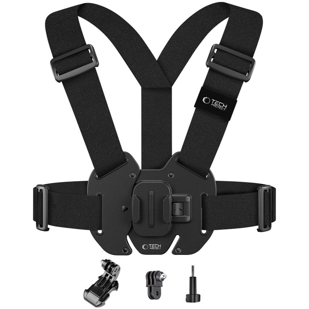 Szelki na klatkę piersiową do kamery sportowej GoPro DJI – czarne Szelki na klatkę piersiową do kamery sportowej GoPro DJI – czarne