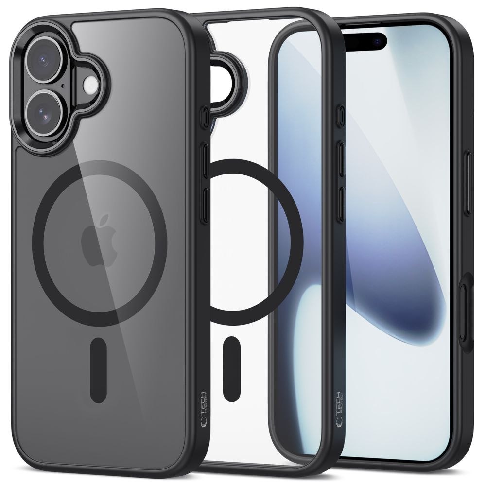 Etui pokrowiec case na iPhone 17 MagSafe MagMat – przezroczysto-czarne