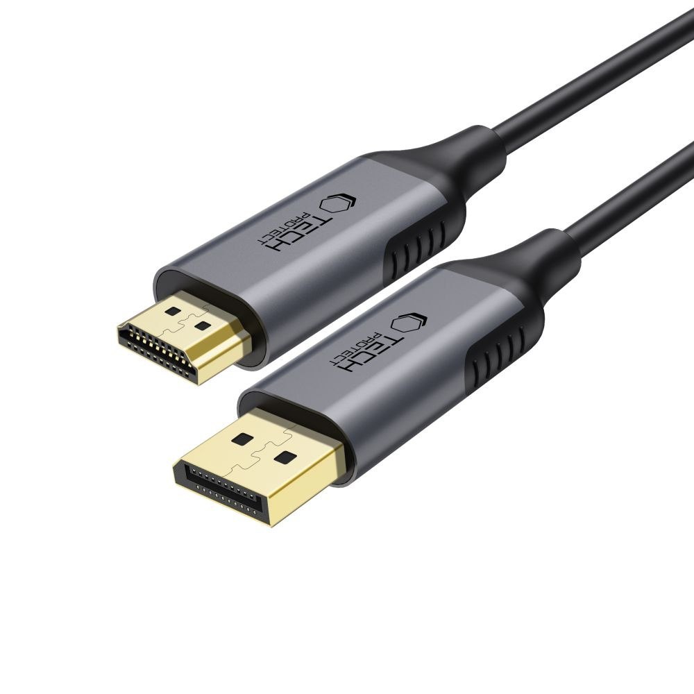Kabel przewód DisplayPort – HDMI UltraBoost 2.0 4K 60Hz 2m – czarny Kabel przewód DisplayPort – HDMI UltraBoost 2.0 4K 60Hz 2m – czarny