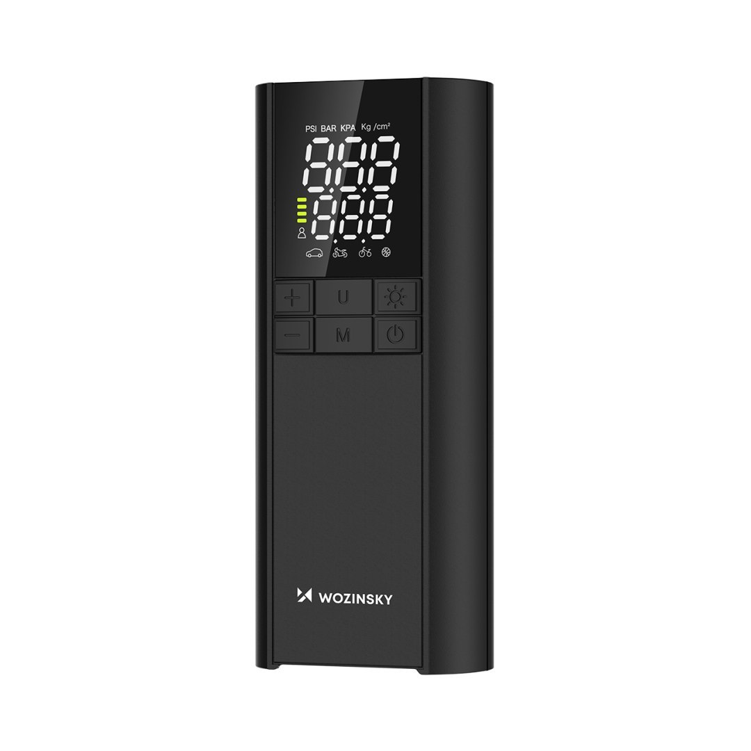 Kompresor pompka elektryczna powerbank latarka 150 PSI 8000mAh – czarny