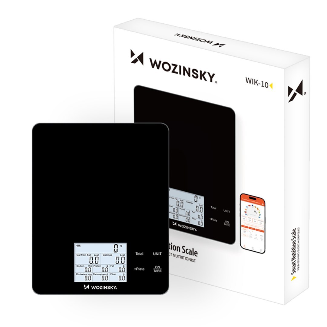 Waga kuchenna inteligentna z wyświetlaczem aplikacją Bluetooth 10 kg – czarna Waga kuchenna inteligentna z wyświetlaczem aplikacją Bluetooth 10 kg – czarna
