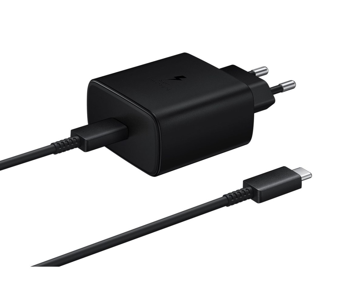 Ładowarka sieciowa Samsung EP-TA845EWE z kablem USB-C 45W 1.8m – czarna