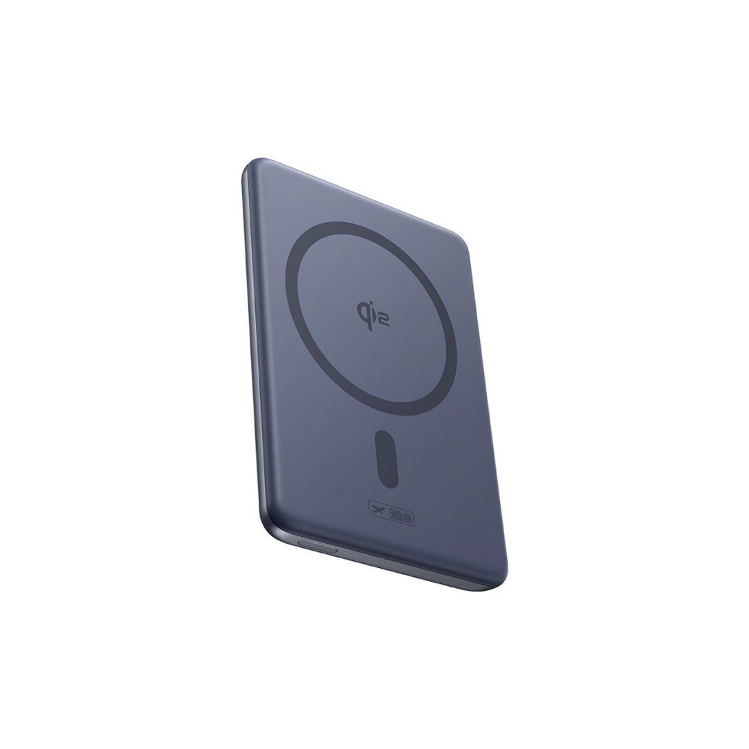 Powerbank ultracienki 5000mAh z podstawką kablem PicoGo AM31 Qi2 MagSafe 20W – szary