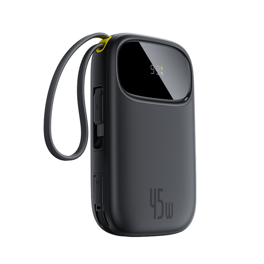 Powerbank 10000mAh 45W z kablami USB-C iPhone Lightning EnerFill FC31 – czarny Powerbank 10000mAh 45W z kablami USB-C iPhone Lightning EnerFill FC31 – czarny