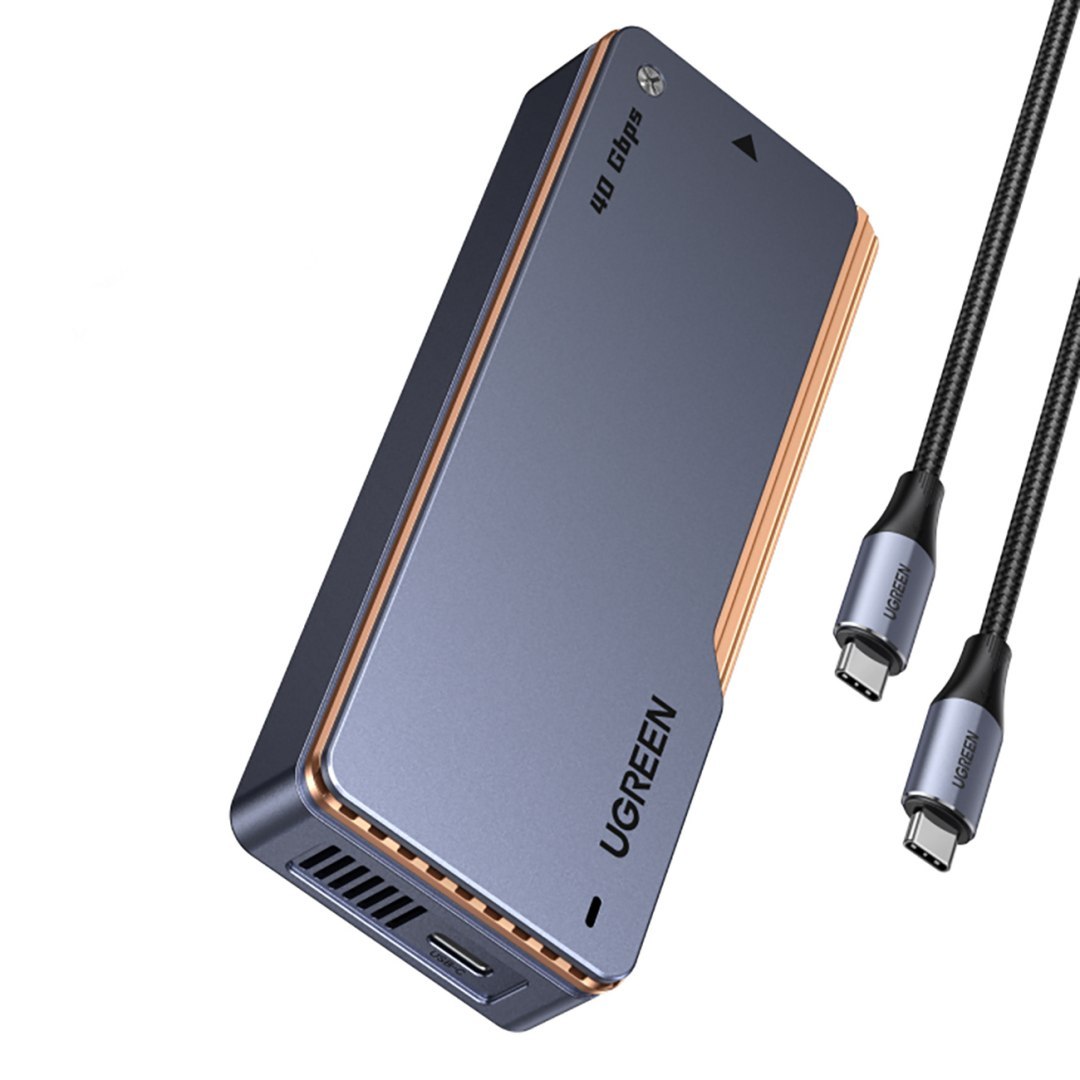 Obudowa na dysk M.2 NVMe SSD z chłodzeniem aktywnym USB4 40Gb/s – szara