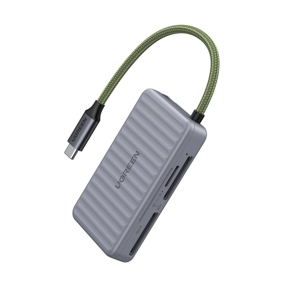 Czytnik kart pamięci SD microSD USB-C – szary Czytnik kart pamięci SD microSD USB-C – szary