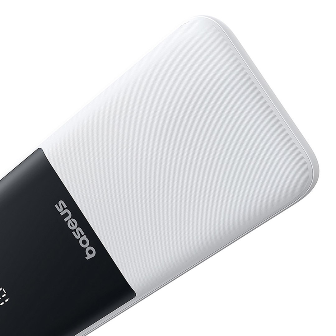 Powerbank 10000mAh 22.5W Lipow z wbudowanymi kablami USB-C iPhone Lightning – biały
