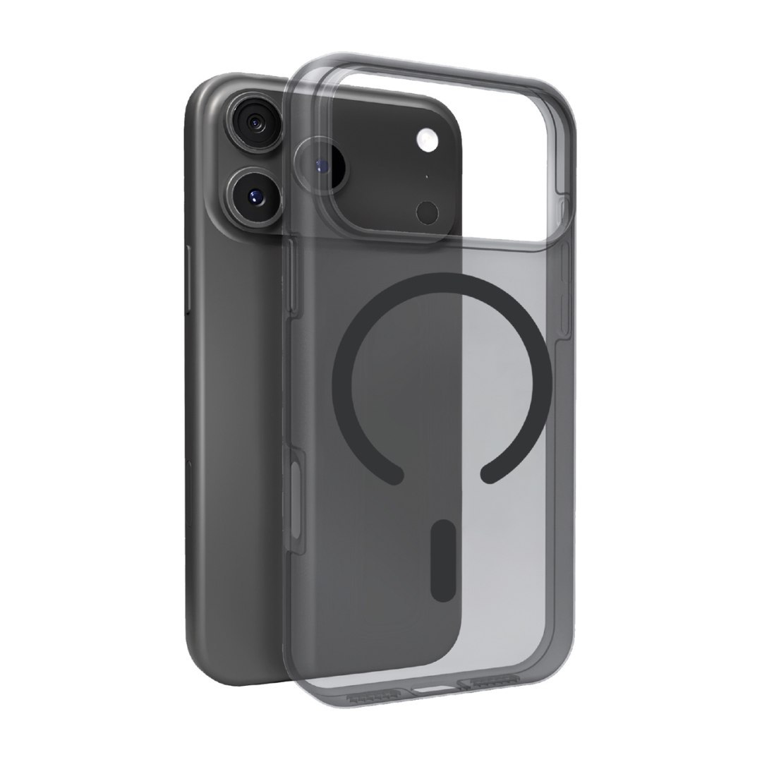 Etui silikonowe na iPhone 17 Pro Max Daylight Magsafe – półprzezroczyste czarne