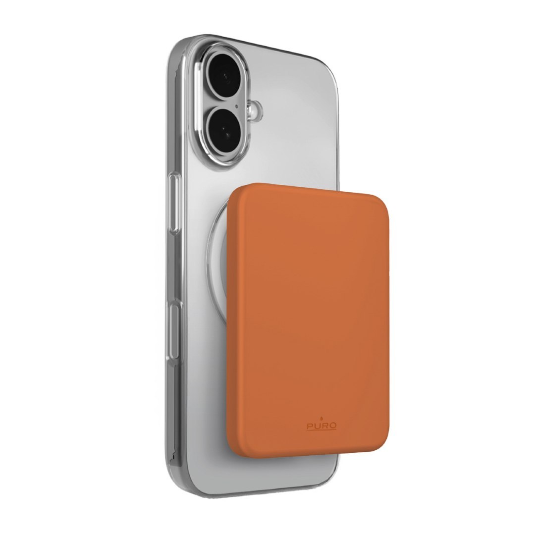 Powerbank magnetyczny ultracienki 4200mAh USB-C MagSafe – pomarańczowy Powerbank magnetyczny ultracienki 4200mAh USB-C MagSafe – pomarańczowy