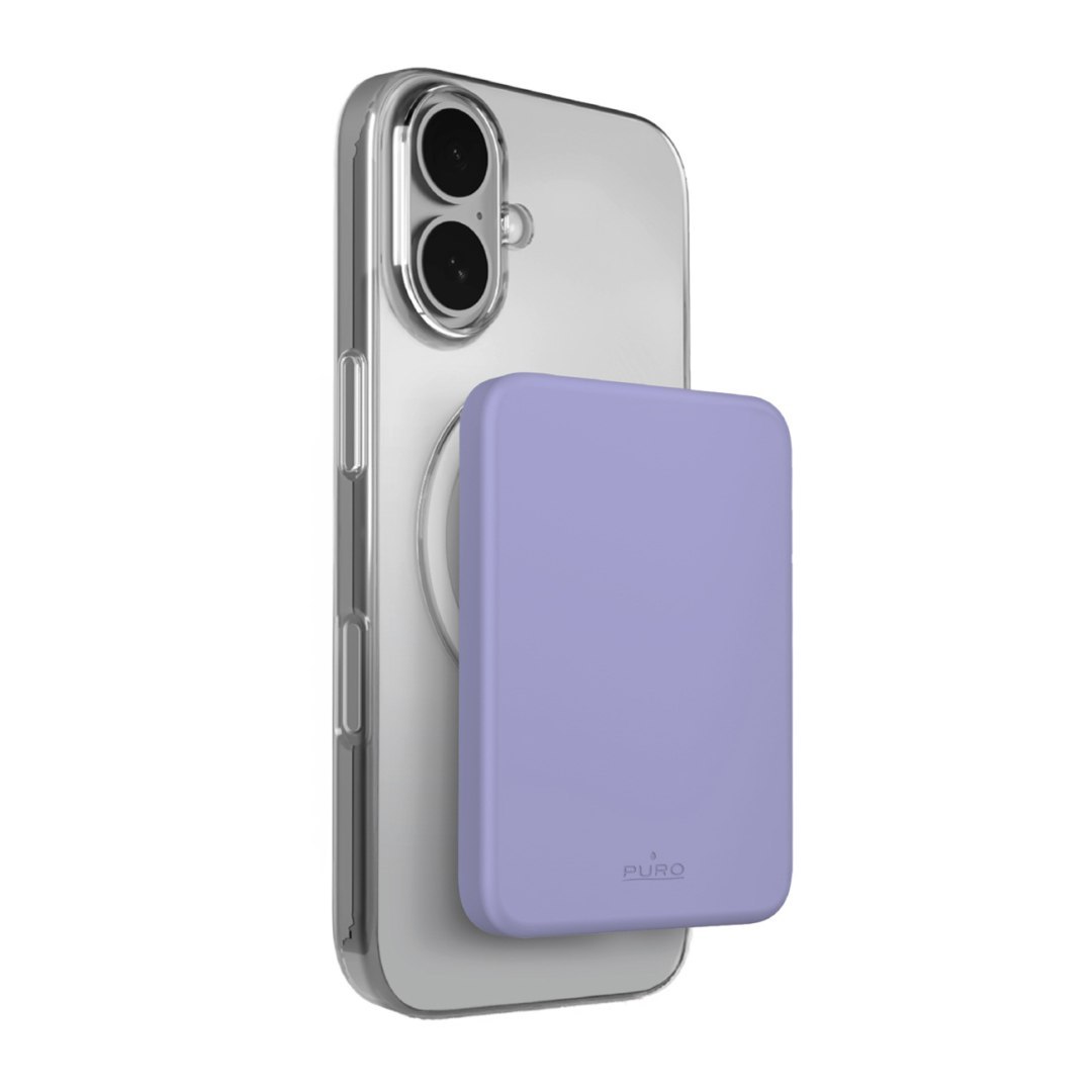 Powerbank magnetyczny ultracienki 4200mAh USB-C MagSafe – fioletowy Powerbank magnetyczny ultracienki 4200mAh USB-C MagSafe – fioletowy