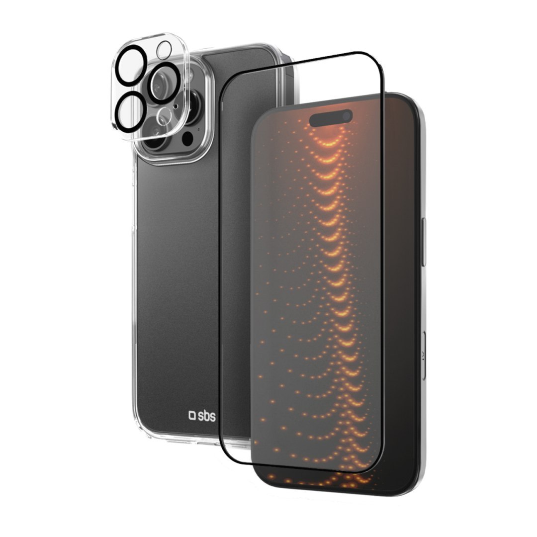 Zestaw ochronny 3w1 na iPhone 16 Pro Max etui szkło ochronne na ekran i aparat D3O – przezroczyste Zestaw ochronny 3w1 na iPhone 16 Pro Max etui szkło ochronne na ekran i aparat D3O – przezroczyste