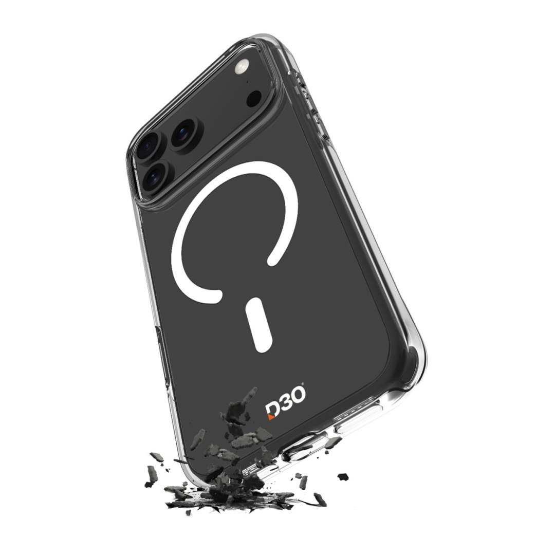Etui pokrowiec na iPhone 17 Pro Max TPU PC Impact Clear D3O MagSafe – przezroczyste