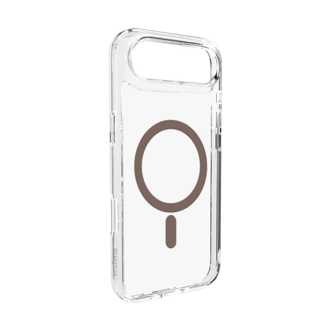 Etui plecki case na iPhone 17 Air TPU PC Lite Mag MagSafe – przezroczyste brązowy pierścień Etui plecki case na iPhone 17 Air TPU PC Lite Mag MagSafe – przezroczyste brązowy pierścień