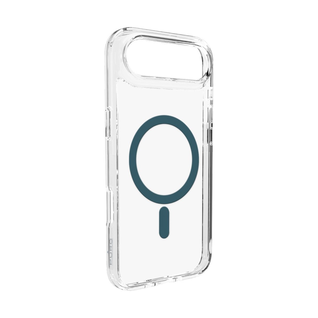 Etui plecki case na iPhone 17 Air TPU PC Lite Mag MagSafe – przezroczyste turkusowy pierścień