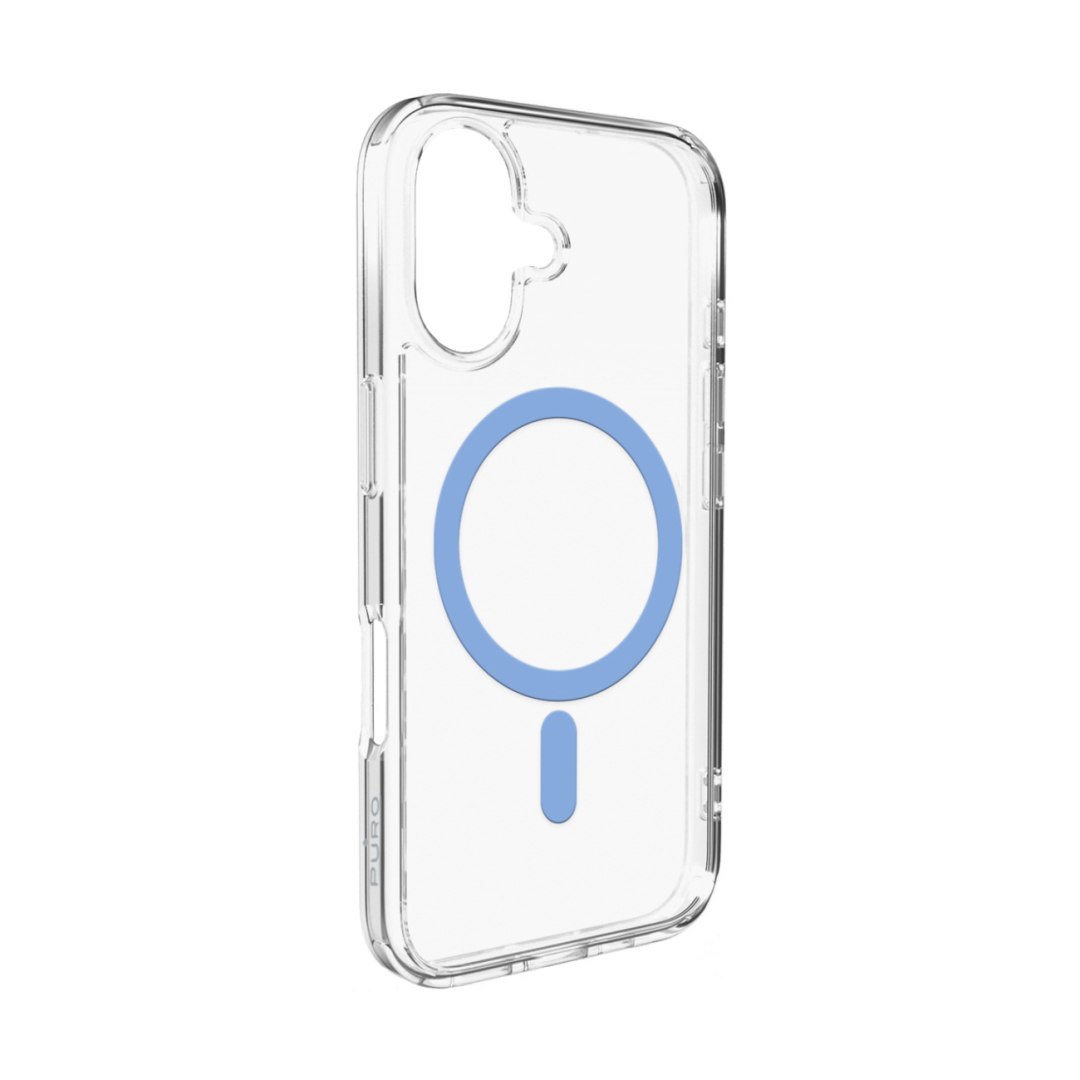 Etui plecki case na iPhone 17 TPU PC Lite Mag MagSafe – przezroczyste niebieski pierścień Etui plecki case na iPhone 17 TPU PC Lite Mag MagSafe – przezroczyste niebieski pierścień