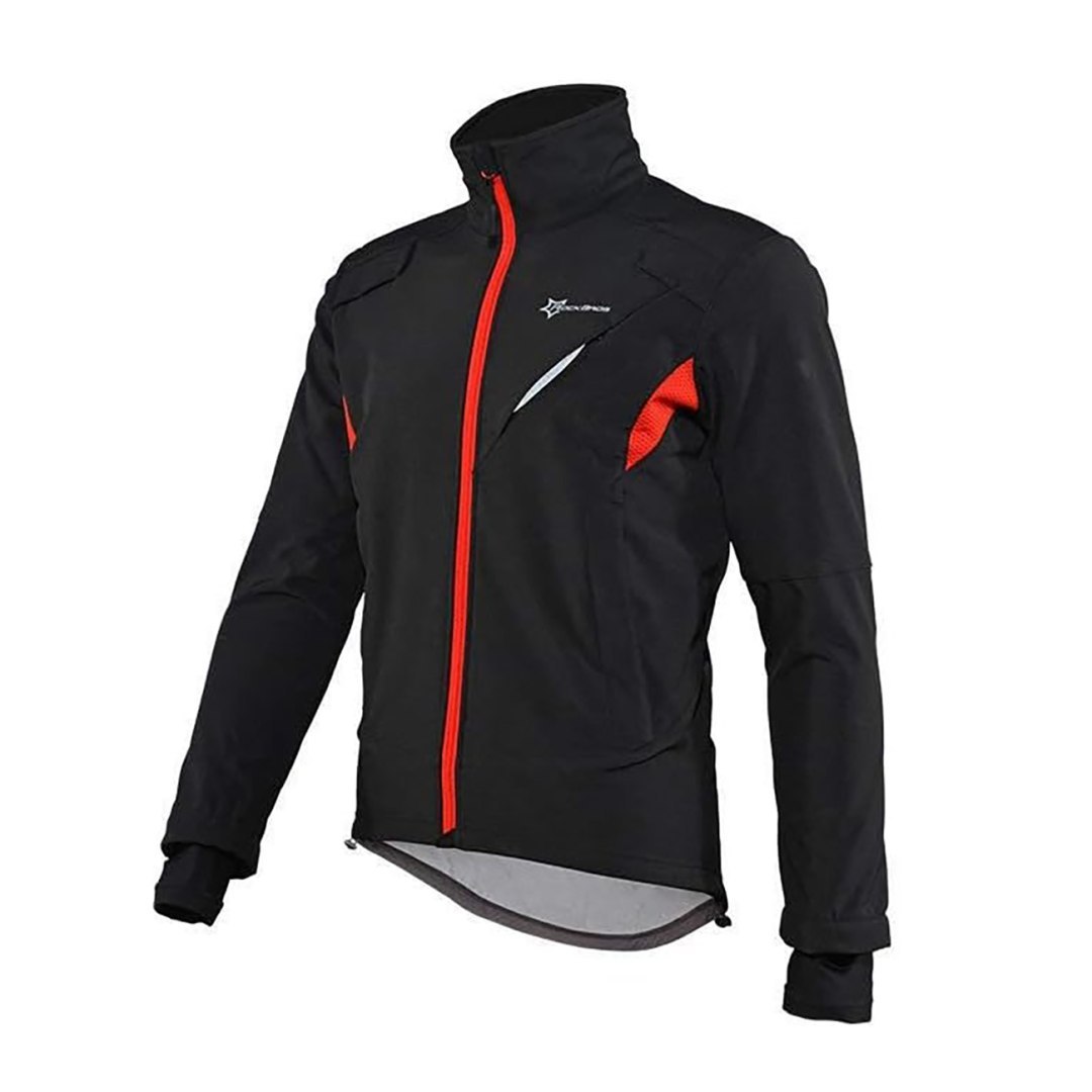 Kurtka sportowa wiatroszczelna rowerowa kolarska do -10C rozmiar L – czarna Kurtka sportowa wiatroszczelna rowerowa kolarska do -10C rozmiar L – czarna