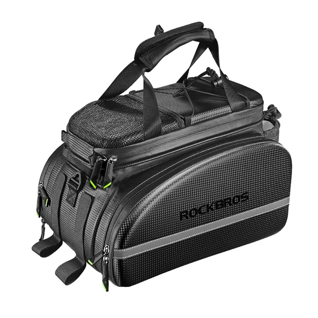 Torba rowerowa z rozkładanymi kieszeniami na bagażnik 35 l – czarna Torba rowerowa z rozkładanymi kieszeniami na bagażnik 35 l – czarna