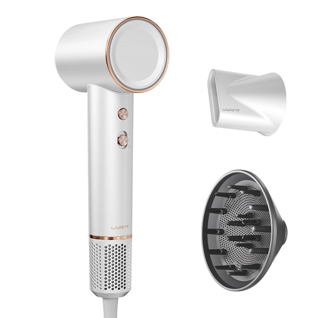 Suszarka do włosów z jonizacją dyfuzorem H100 1500W – biała