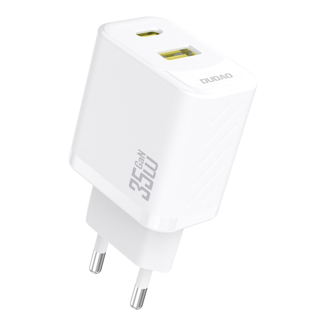 Ładowarka sieciowa A27 MaxC USB-C USB-A GaN 35W – biała