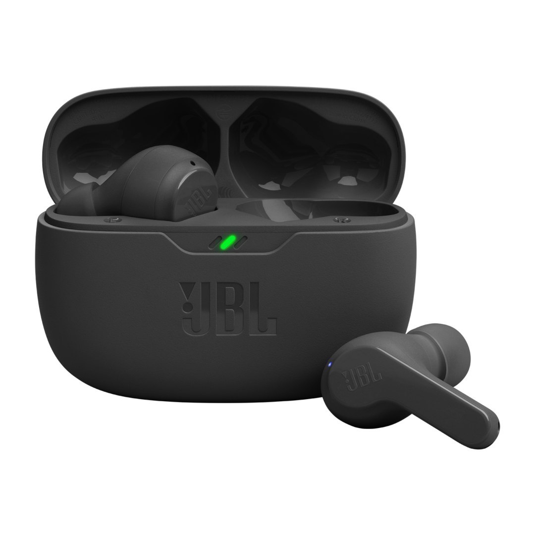 Słuchawki bezprzewodowe dokanałowe JBL Wave Beam Bluetooth 5.2 IP54 IPX2 – czarne