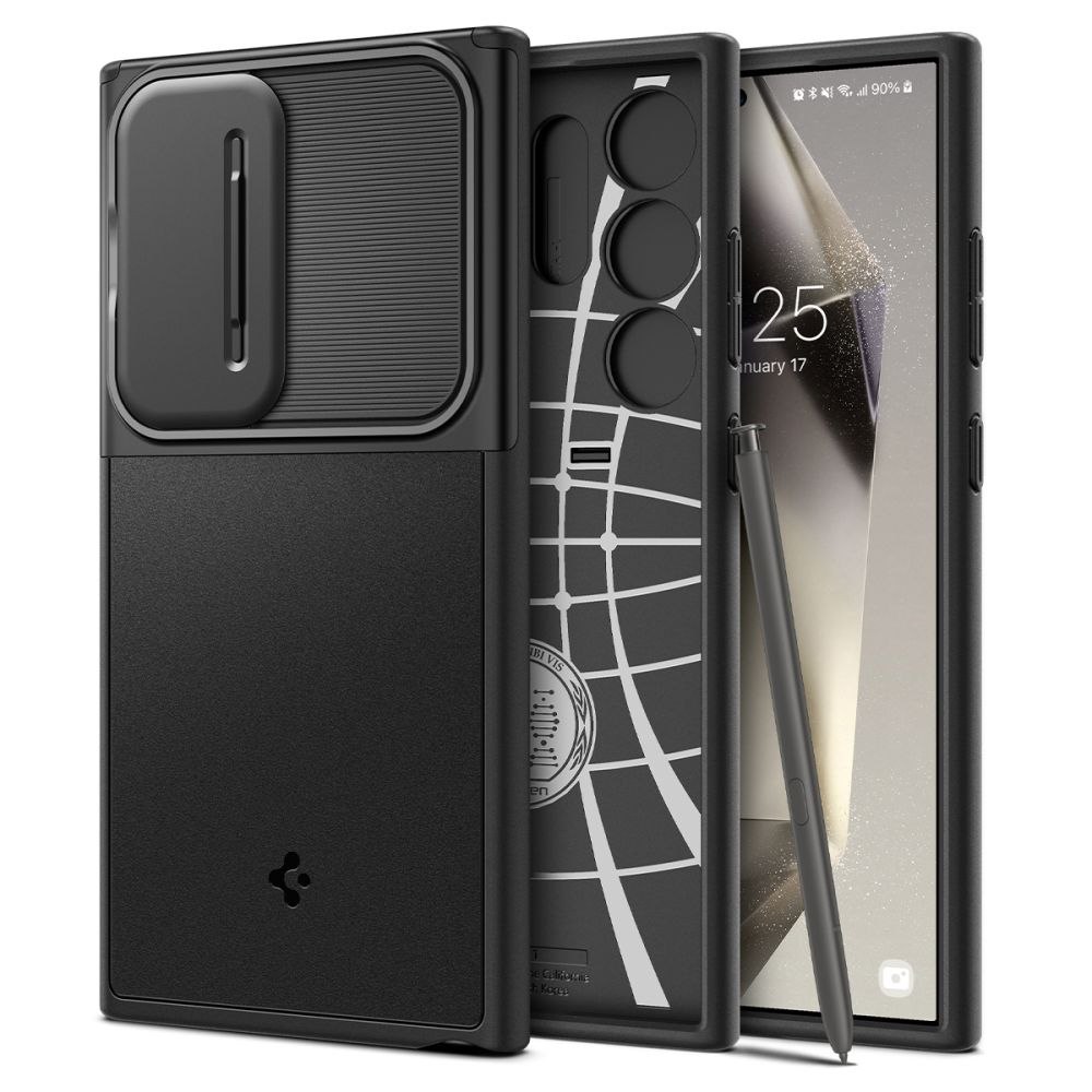 Etui ochronne na Samsung Galaxy S24 Ultra Optik Armor – czarne Etui ochronne na Samsung Galaxy S24 Ultra Optik Armor – czarne