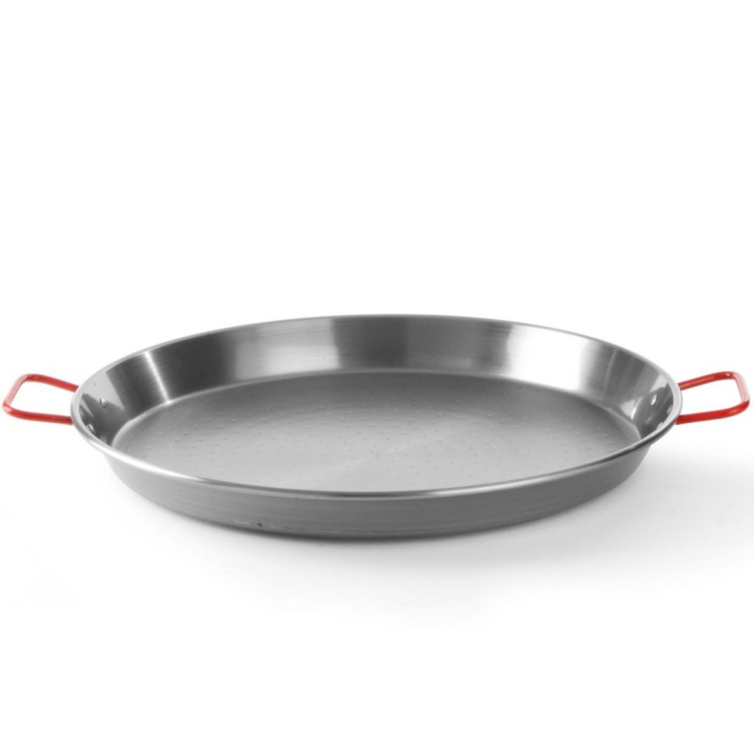 Patelnia do paelli okrągła stalowa z uchwytami śr. 420×120 mm Patelnia do paelli okrągła stalowa z uchwytami śr. 420×120 mm