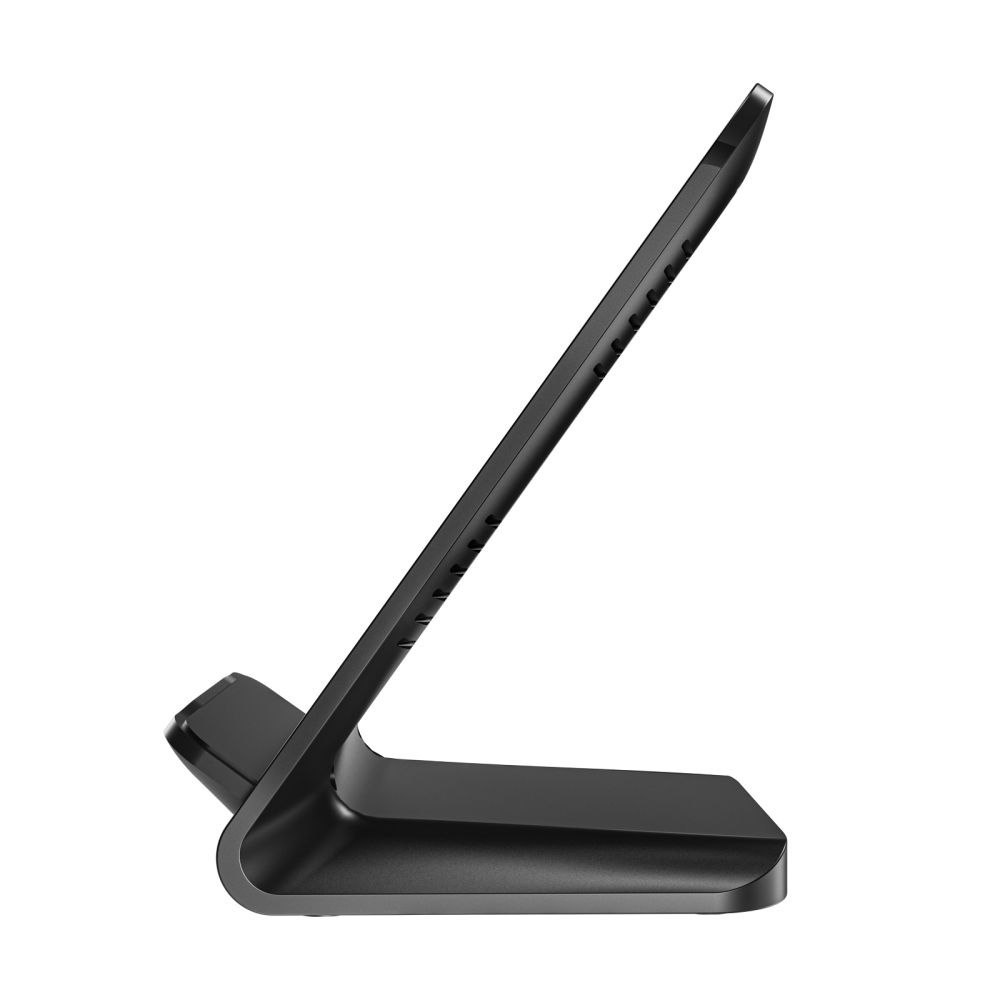 Ładowarka indukcyjna do smartfona w formie stojaka 15W – czarna Ładowarka indukcyjna do smartfona w formie stojaka 15W – czarna