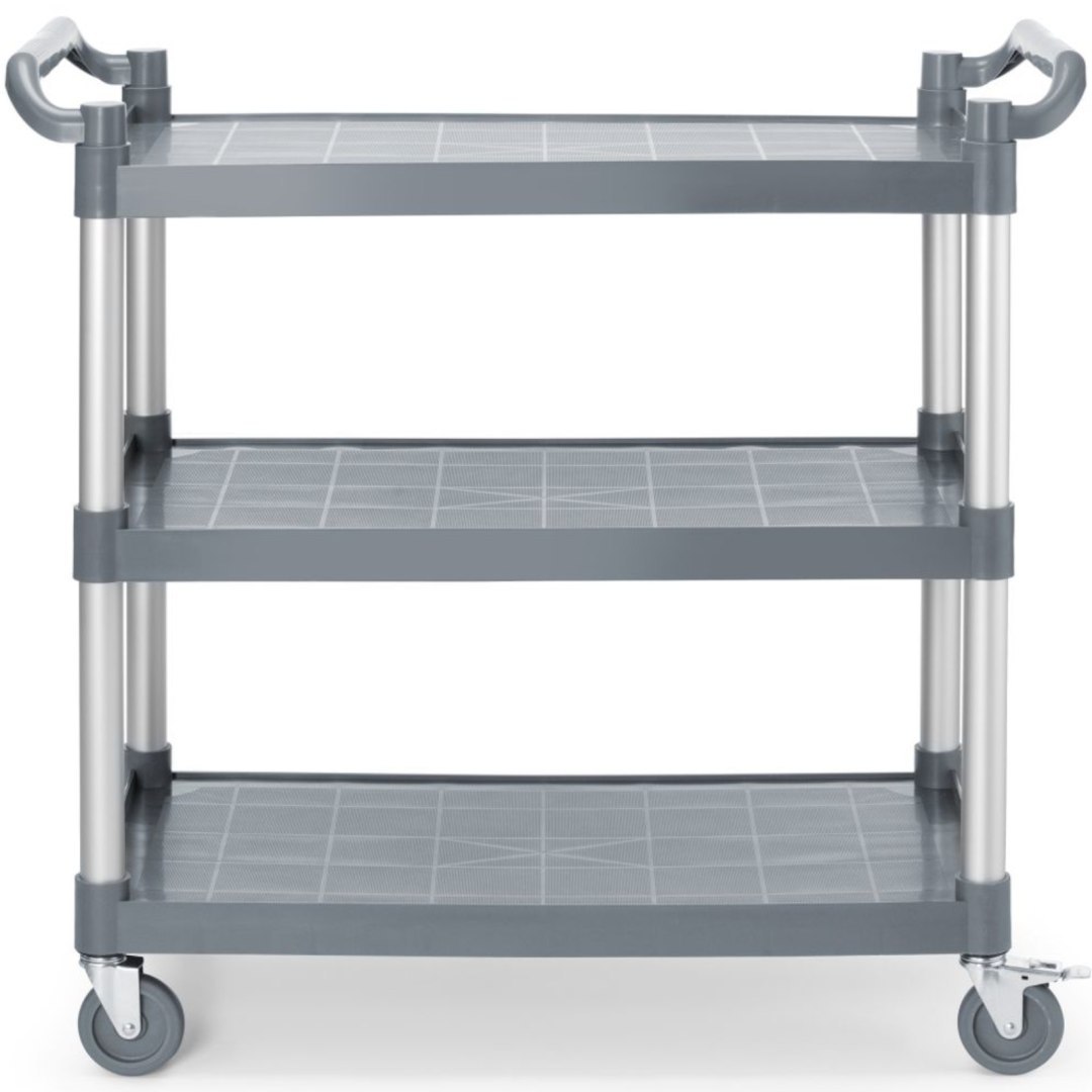 Wózek kelnerski serwisowy do 150 kg 3-półki 842×486 mm