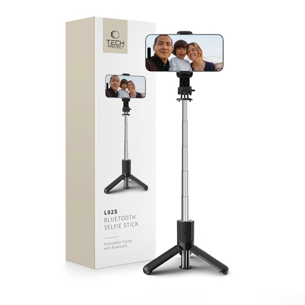 Selfie stick kijek statyw do zdjęć tripod Bluetooth do 72cm – czarny Selfie stick kijek statyw do zdjęć tripod Bluetooth do 72cm – czarny
