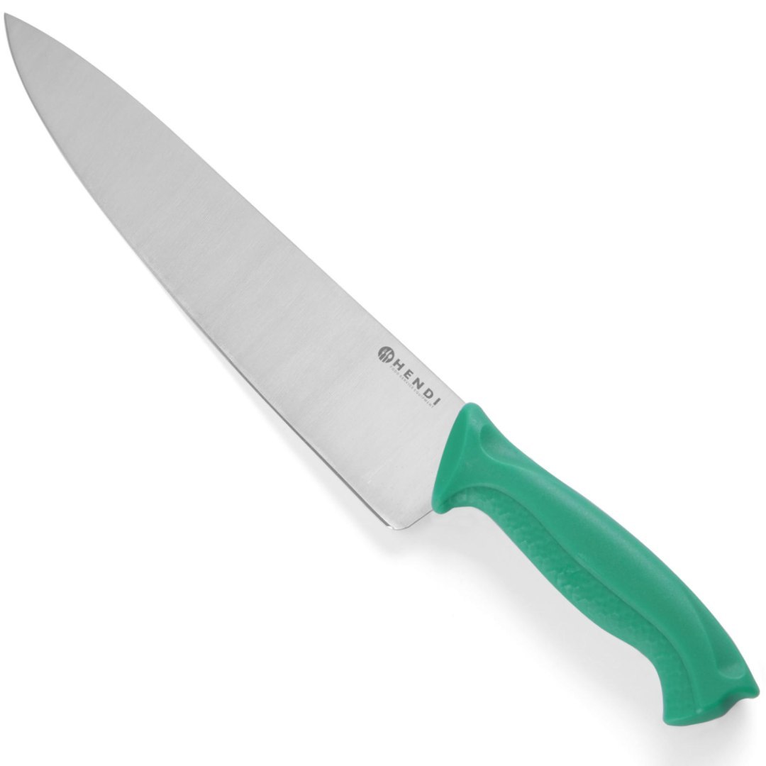 Nóż kucharski do warzyw i owoców HACCP 385mm – zielony – HENDI 842713 Nóż kucharski do warzyw i owoców HACCP 385mm – zielony – HENDI 842713