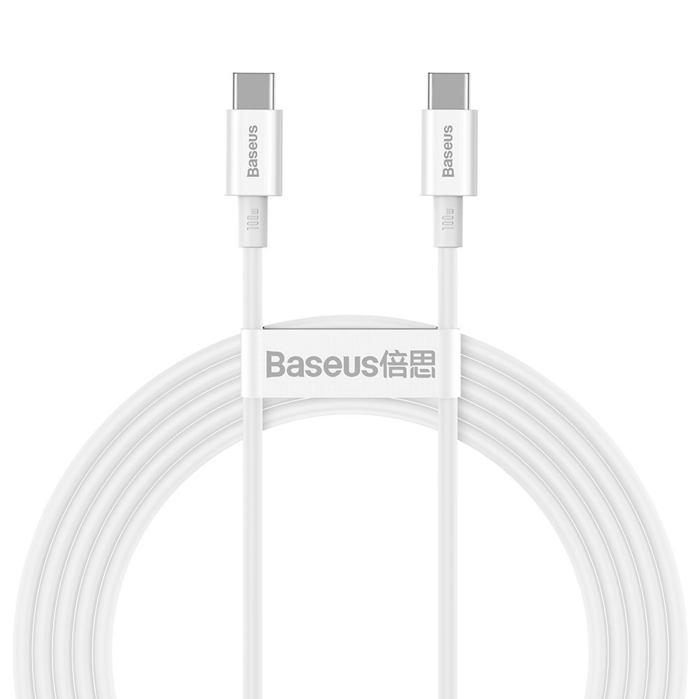 Superior kabel przewód USB-C USB-C Quick Charge FCP 100W 5A 20V 2m biały Superior kabel przewód USB-C USB-C Quick Charge FCP 100W 5A 20V 2m biały