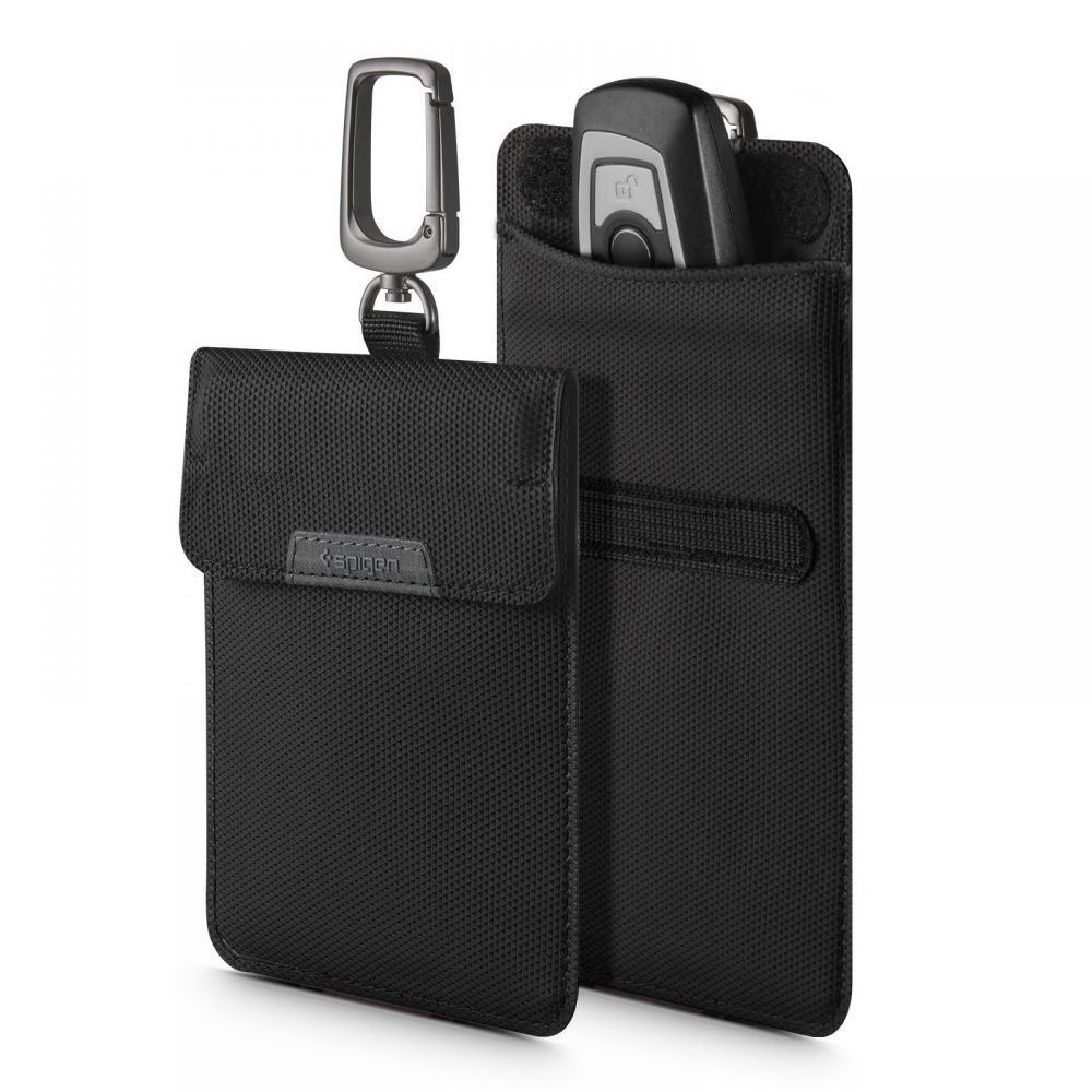 Antykradzieżowe etui na kluczyki blokujące sygnał Keyless RFID – czarne