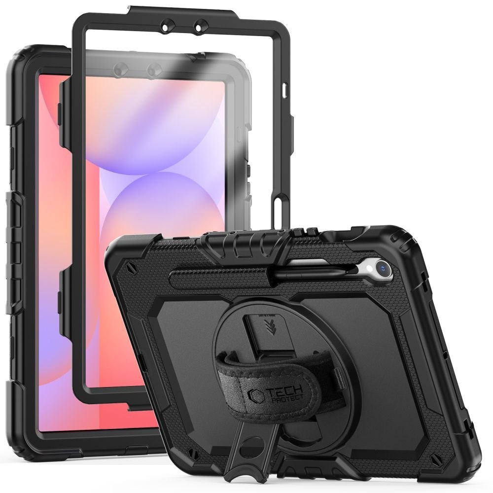 Etui z podstawką uchwytem smyczą na Samsung Galaxy Tab S9 FE 10.9” X510 / X516B Solid360 – czarne Etui z podstawką uchwytem smyczą na Samsung Galaxy Tab S9 FE 10.9” X510 / X516B Solid360 – czarne
