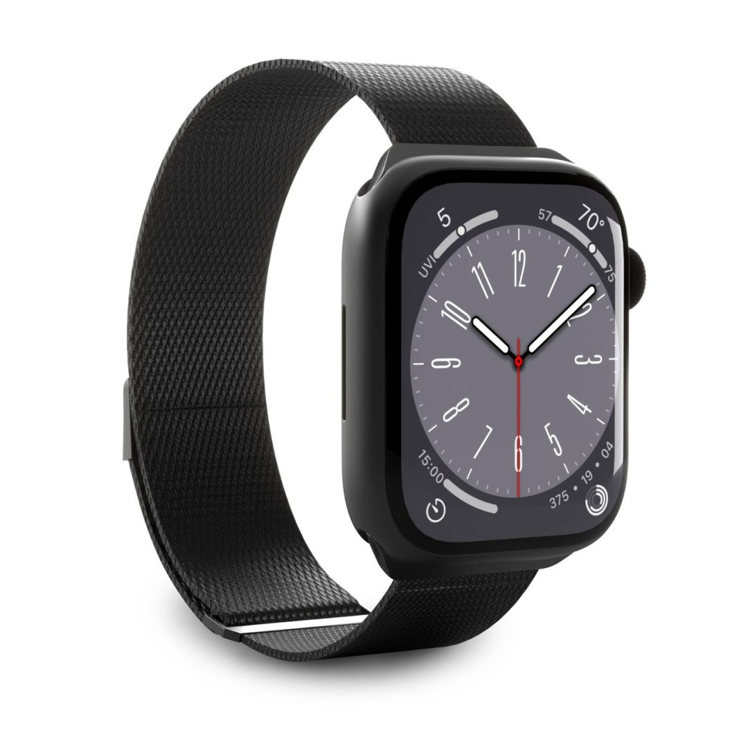 Pasek na zegarek Apple Watch 42 44 45 49mm Milanese – czarny