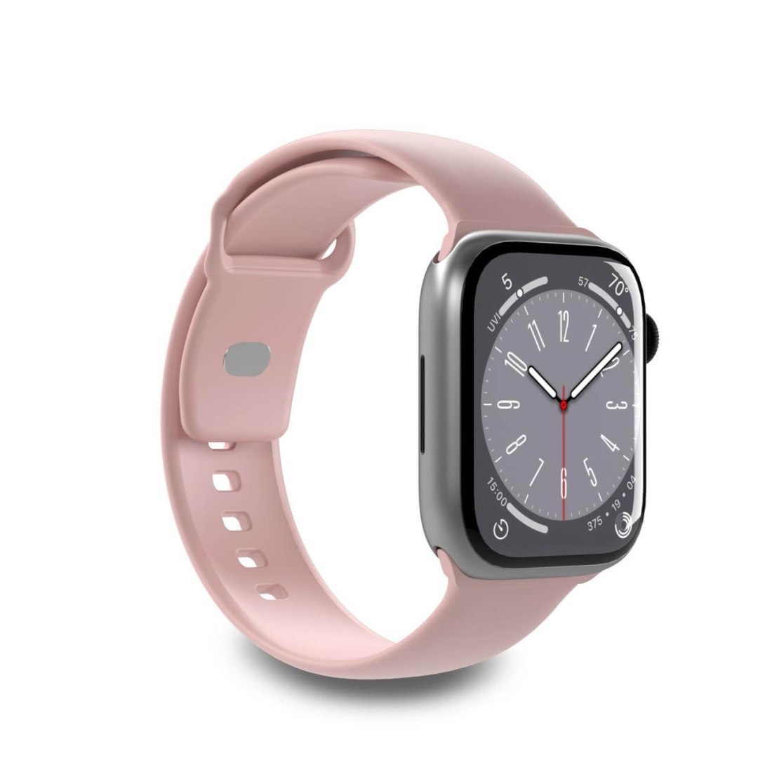 Pasek silikonowy do zegarka Apple Watch 38 40 41 mm Icon różowy – 2 szt.