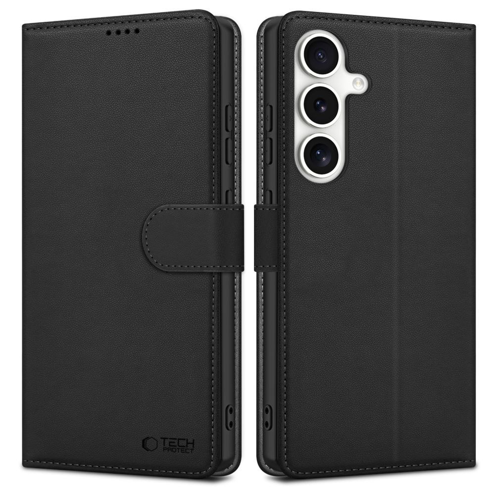 Etui zamykane z ekoskóry na Samsung Galaxy S25 FE Wallet – czarne Etui zamykane z ekoskóry na Samsung Galaxy S25 FE Wallet – czarne