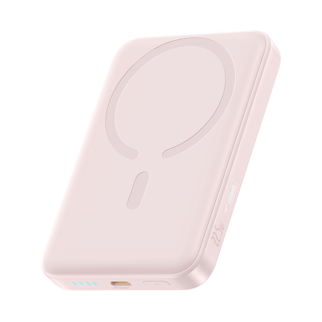 Powerbank indukcyjny 10000mAh 22.5W MagSafe z kablem USB-C 20V/3A 0.3m – różowy Powerbank indukcyjny 10000mAh 22.5W MagSafe z kablem USB-C 20V/3A 0.3m – różowy