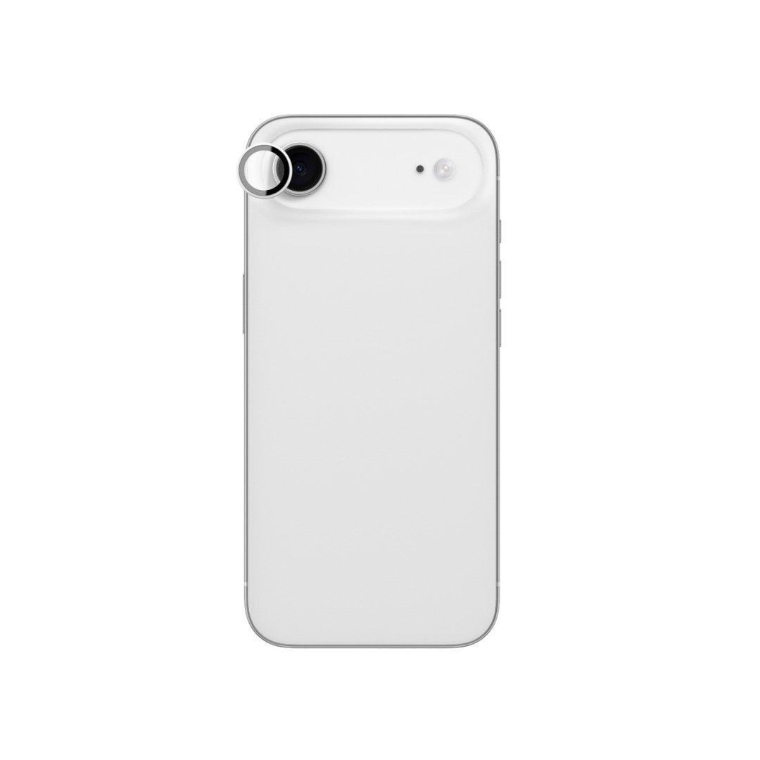 Szkło na aparat do iPhone 17 Air ze srebrną ramką aluminiową Lens Glass